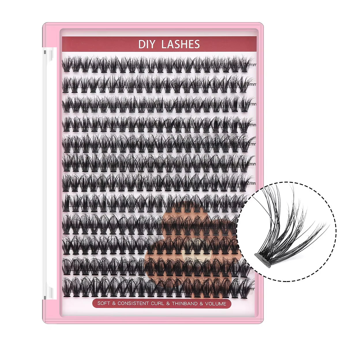 30D Mixed Tray Individual Lashes 3D Russia Volume Eye Lashes Soft Natural Brown Lashes Mink Lash Cluster False Eyelash Extension