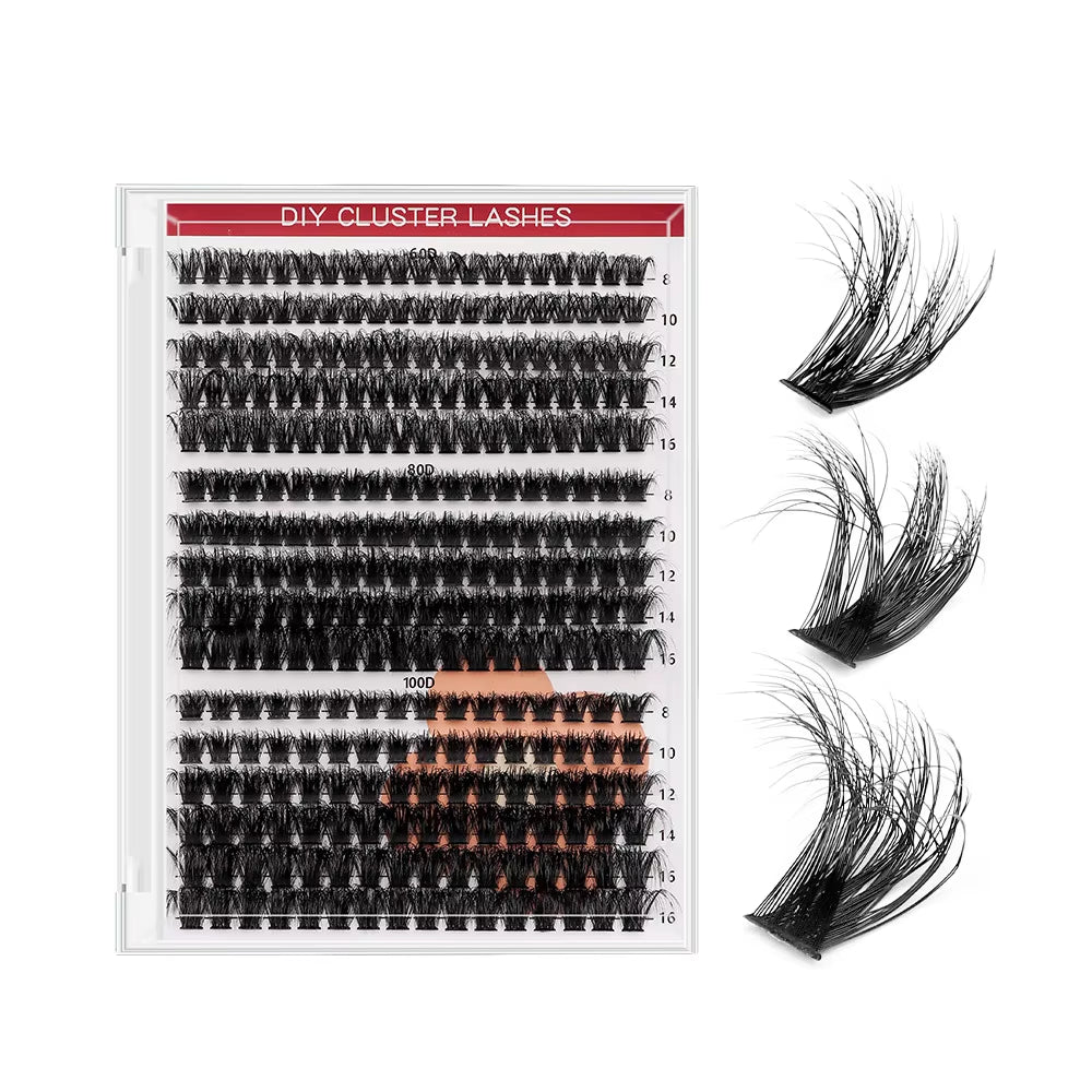 30D Mixed Tray Individual Lashes 3D Russia Volume Eye Lashes Soft Natural Brown Lashes Mink Lash Cluster False Eyelash Extension